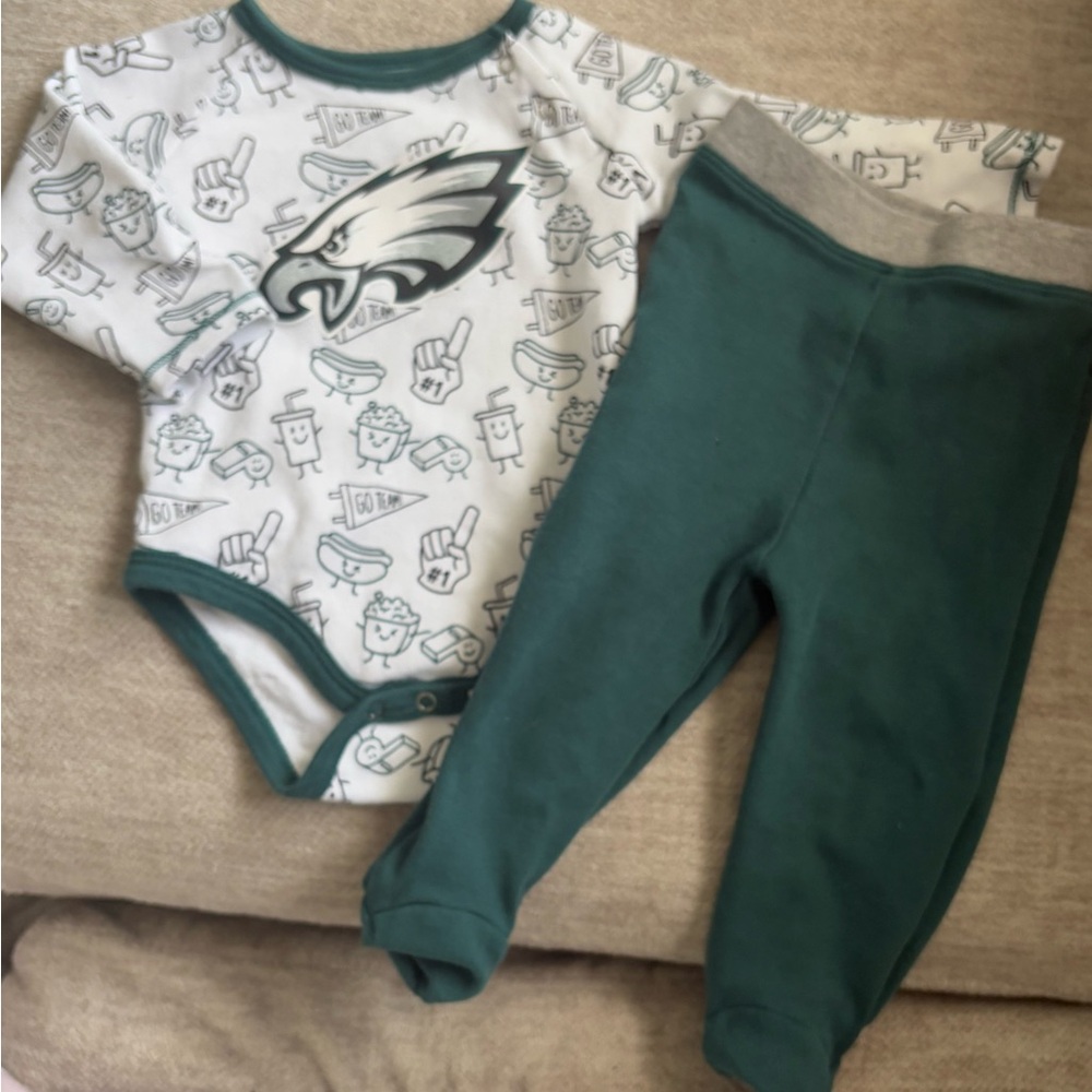 Philadelphia Eagles Baby Onesie and Pants Set